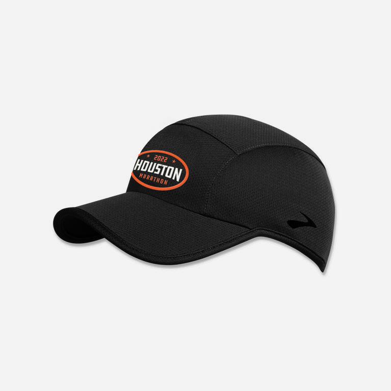 Brooks Houston22 Tempo Australia - Men's Running Hat - Black/Orange/White/13.1 Houston (536014-KCV)